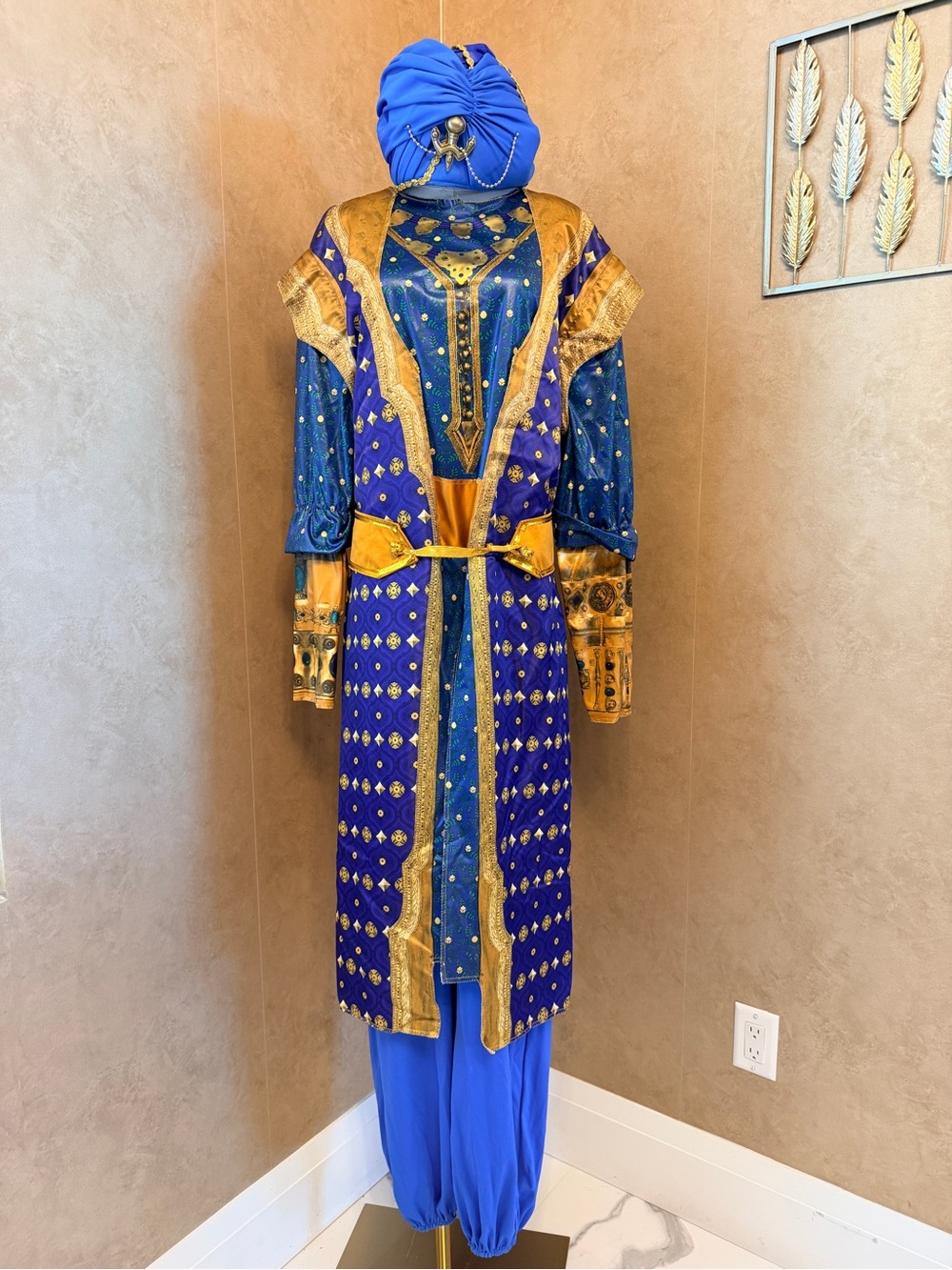 Disney Aladdin Blue and Gold Genie Halloween Costume for Men